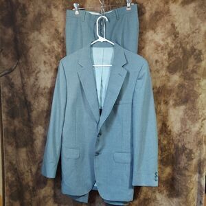 Fashioncrest American Craftsman Vintage Men's 42A Blazer 30x40 Pinstripe Suit